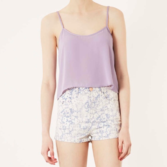 Topshop Tops - Top shop lilac cropped tank